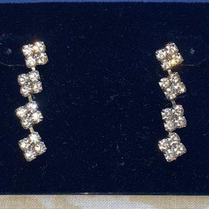 Silver Dangle Earrings w Swarovski Crystals